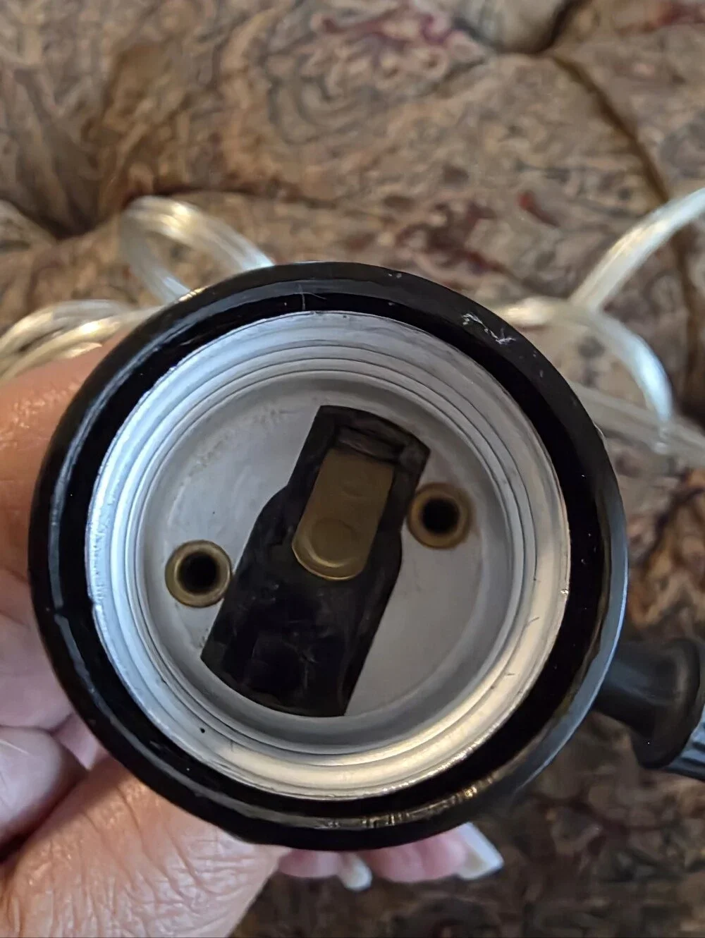 Universal Cork Lamp Insert Socket with Clear Power Cord